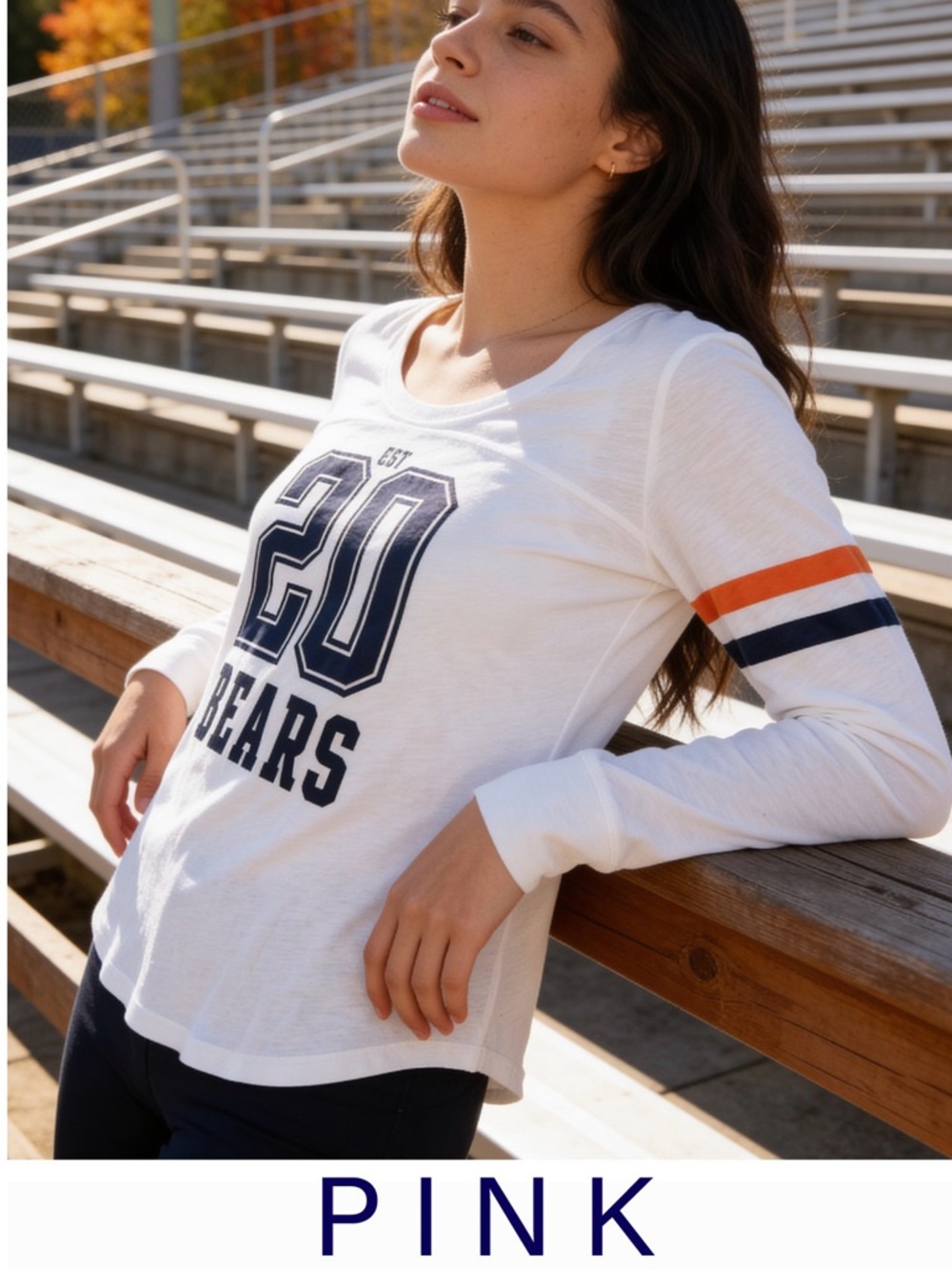 PINK Victoria’s Secret NFL Chicago Bears Long Sleeve Tee